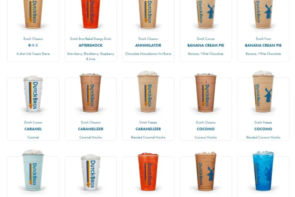 Dutch Bros Menu