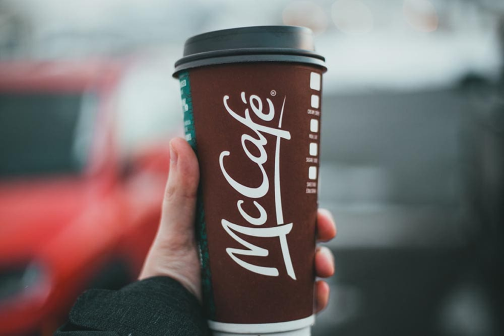 How much caffeine is in a large McDonald's coffee? :